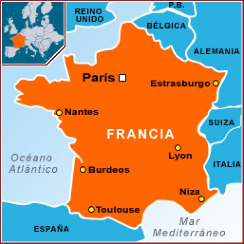 Resultado de imagen de francia mapa