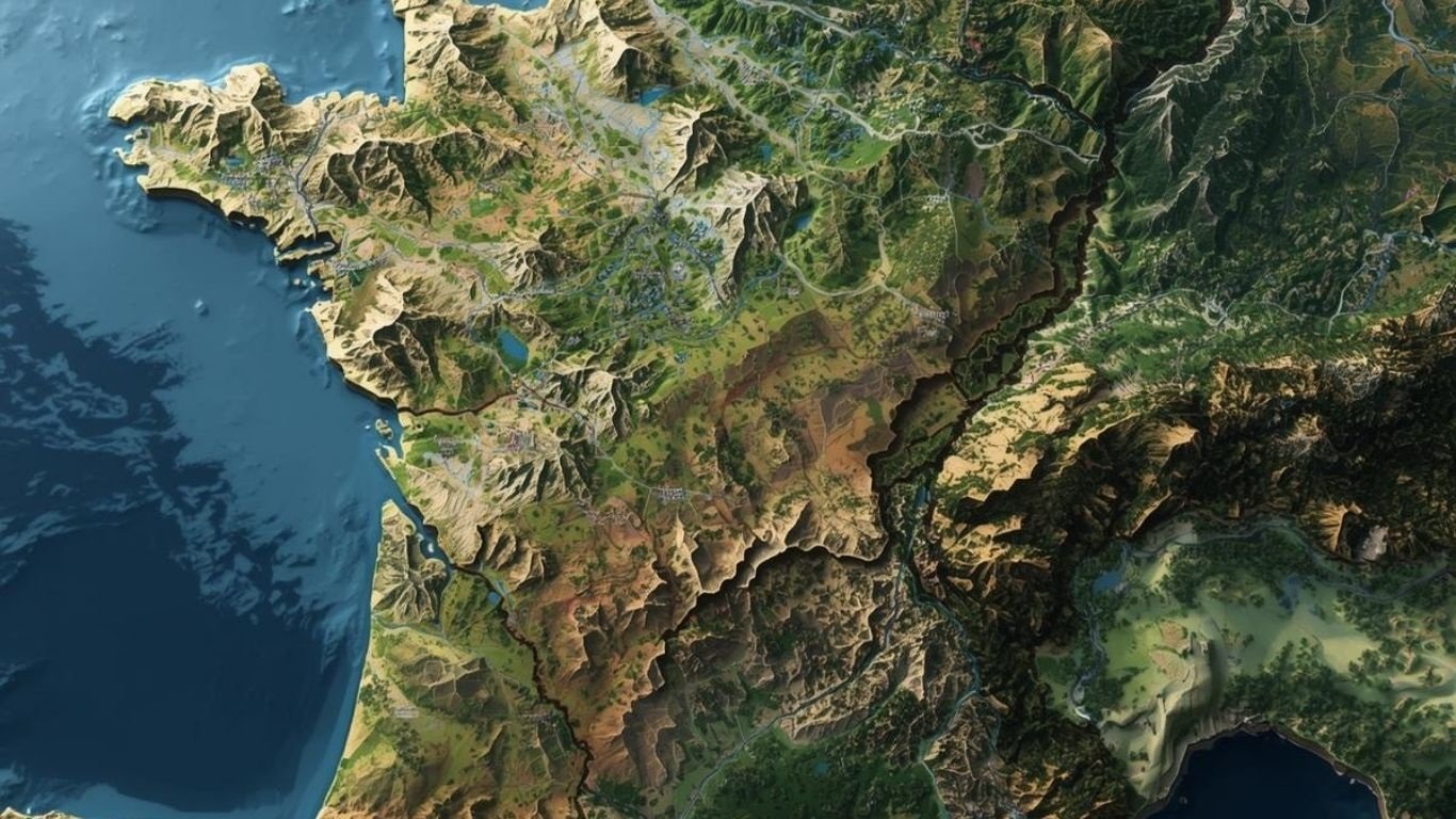 ¿Cómo es el mapa de Francia?