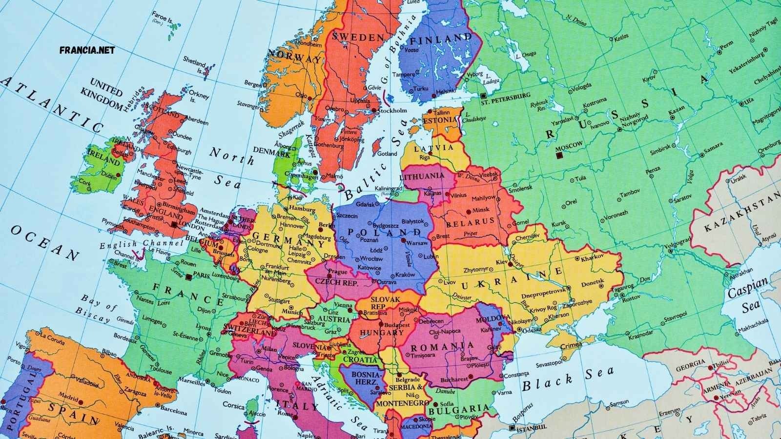 Mapa político de Francia