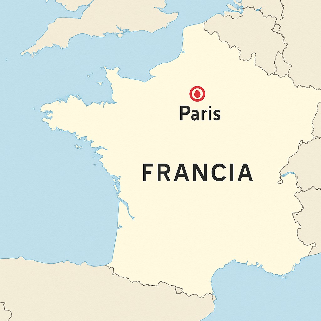 mapa francia donde queda paris ubicacion paris