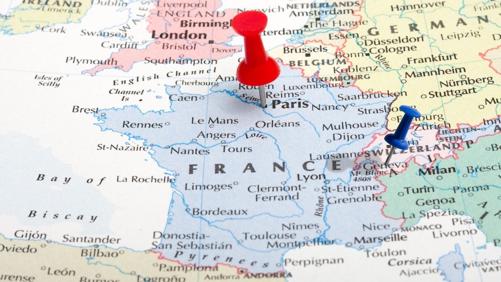 mapa politico francia con ciudades